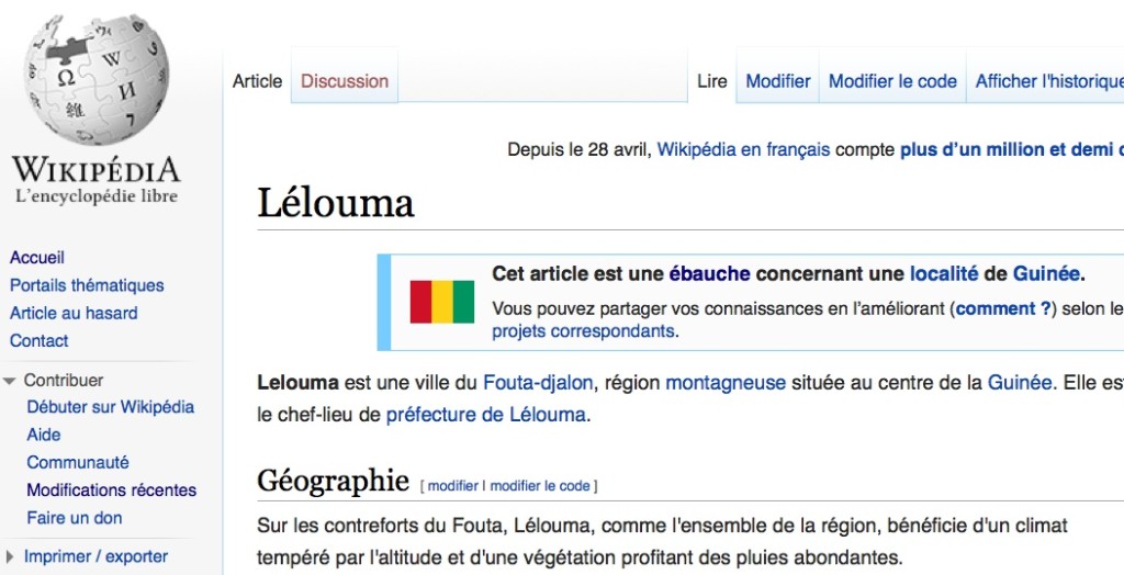 une ébauche d'article sur wikipédia. La taille d'un article est un premier signal pour encourager l'article a être complété par d'autres participants. Le bandeau signalant la qualité d'ébauche et encourageant la participation renforce ce signal.